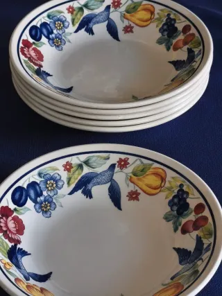 6 Platos CHURCHILL. "PALOMA".