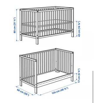 Cuna blanca IKEA con colchón