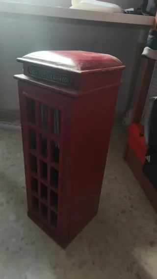 Mueble Cabina Teléfono Londres Roja