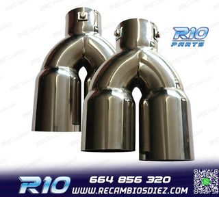 PACK 2 COLAS ESCAPE REDONDA DOBLE ACERO INOX
