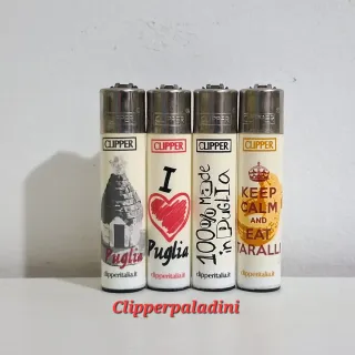 Set 4 Accendini Clipper Puglia