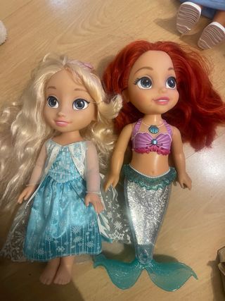 Muñecas Disney Elsa y Ariel y Pocahontas