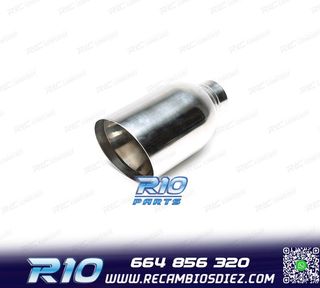 COLA ESCAPE DE ACERO REDONDA 110 MM