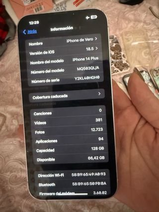 iPhone 14 Plus 128GB Lila como nuevo