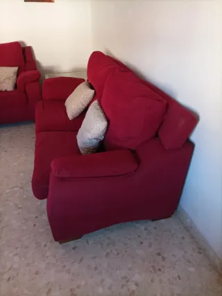 Sofá 3+2 plazas rojo