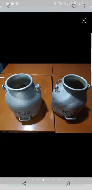2 Lecheras Antiguas Metálicas
