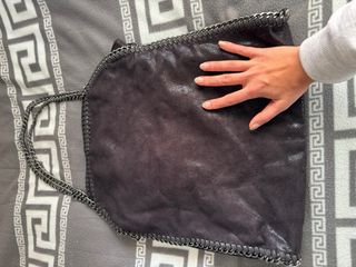 Bolso grande de terciopelo brillante