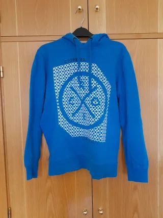 Sudadera con capucha azul