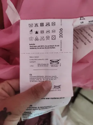 Dosel rosa Ikea cama infantil (cama de 90/80)