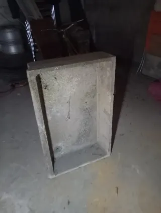 Fregadera antigua de piedra 90x57 cm