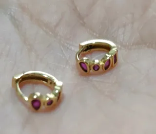 Pendientes Aro Bebé Niña Swarovski