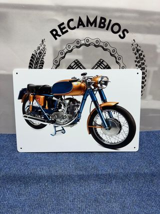 Cartel Metálico Ducati 125 Sport 30x20
