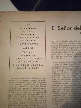 LP Carlos Sarli El Señor del Tango Vinilo