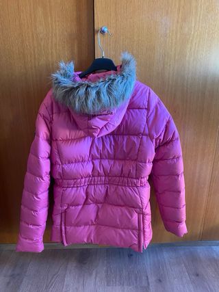 Chaqueta equitación acolchada rosa con capucha