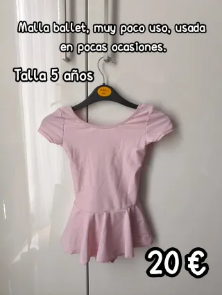 Malla ballet rosa talla 5 años