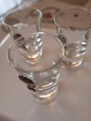6 Bicchieri da liquore decorati