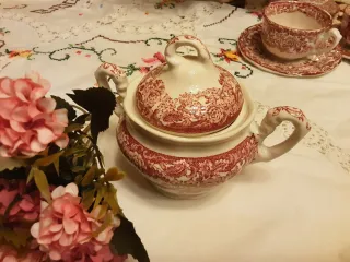 Juego 3 Tazas te Antiguas Cartuja Sevilla con Plat