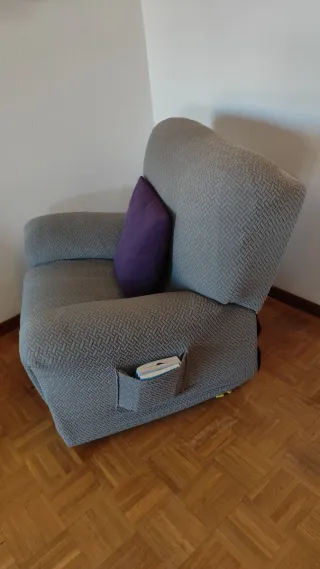 Sillón Relax/Mecedora LOSBU Piel Roja