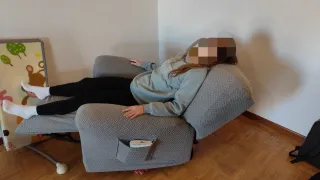 Sillón Relax/Mecedora LOSBU Piel Roja