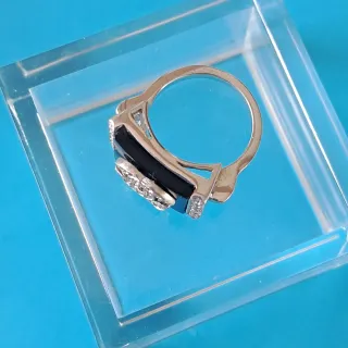 Anillo  Plata Ley Onix Circonitas