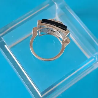 Anillo  Plata Ley Onix Circonitas