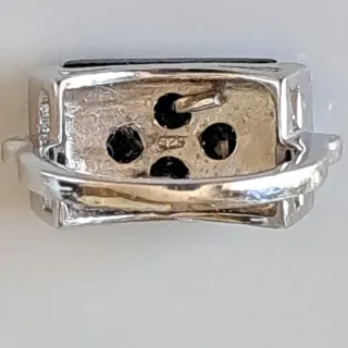 Anillo  Plata Ley Onix Circonitas