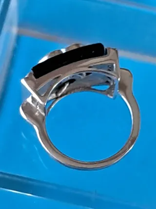 Anillo  Plata Ley Onix Circonitas