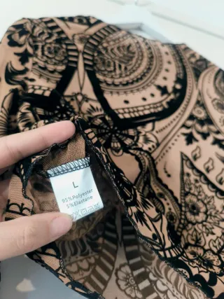 Crop top manga larga L