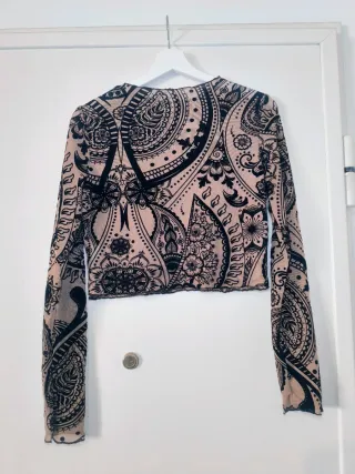 Crop top manga larga L