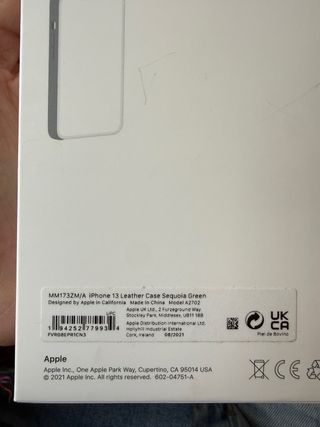 Funda Leather Case iPhone 13 Piel MagSafe Verde