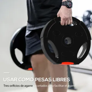 Juego 4 Discos Pesas 2x5kg 2x7.5kg