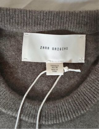 Jersey Zara Origins 100% Cachemira Marrón