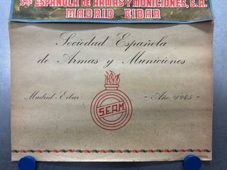 Antiguo Calendario SEAM, año 1945 - San Huberto
