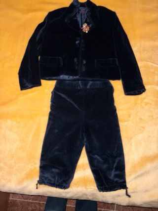 Traje Fallero Niño terciopelo azul