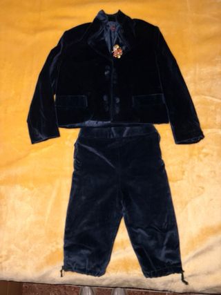 Traje Fallero Niño terciopelo azul