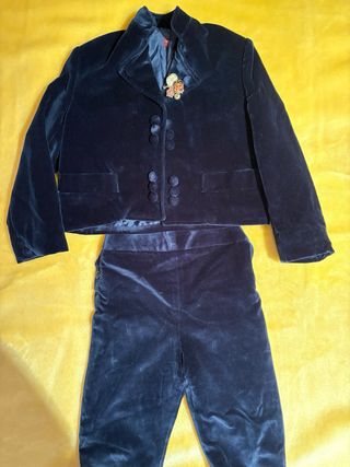Traje Fallero Niño terciopelo azul