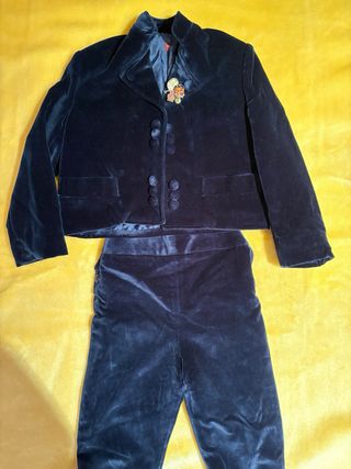 Traje Fallero Niño terciopelo azul
