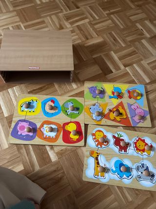 Set Puzzles Nenittos Animales Madera