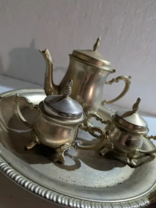 Set Antico Tè/Caffè Peltro Vintage