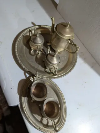 Set Antico Tè/Caffè Peltro Vintage