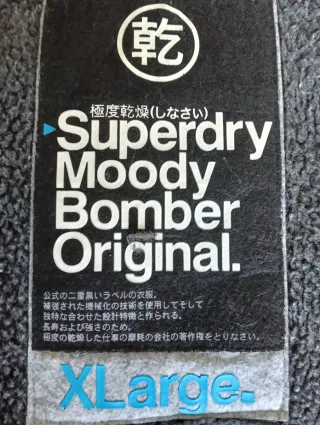 Superdry Bomber Uomo Tg XL Nero
