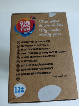 Juguete de madera para bebés +12 meses. Montessori