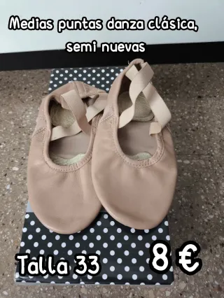 Medias Puntas Danza Clásica Talla 33