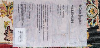 Alfombra Persa Negra Multicolor