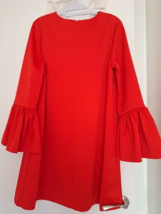 Vestido H&M Rojo Manga Campana