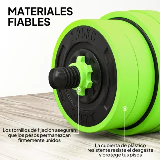 Juego Mancuernas Ajustables 30kg 4 en 1