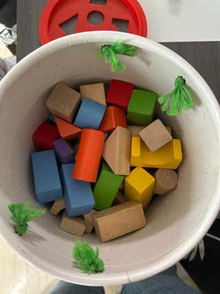 Bloques de madera para construcción