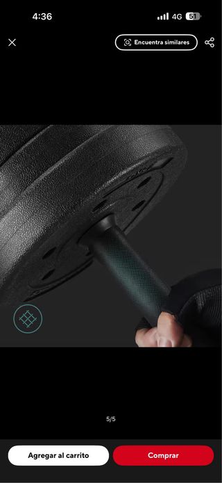 Pesas ajustables con discos (varios pesos) de 15Kg