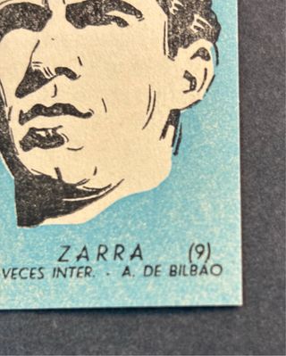Cromo fútbol ZARRA Ath. de Bilbao, Liga 1952-1953
