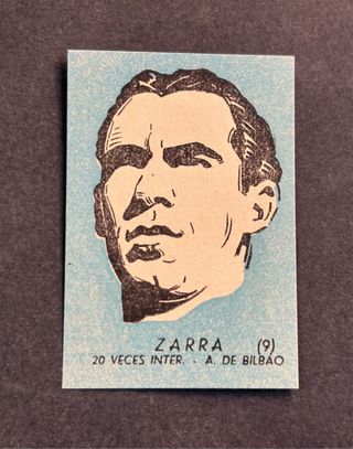 Cromo fútbol ZARRA Ath. de Bilbao, Liga 1952-1953